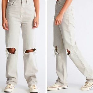 PacSun Eco Gray Ripped Boyfriend Jeans